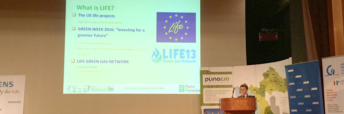 Maggio 2017 - Il progetto LIFE presentato al 32nd International Gas Professionals Meeting, Opatja (Croazia)